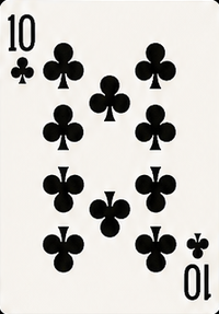Ten of clubs from the Solitaire Classics deck